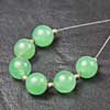 Natural Green Jade Smooth Round Ball Beads Quantity 6 Beads and Size 8mm approx. 